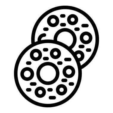 Fast food bağımlısı ikon ana hatları vektörü. Pasif yaşam tarzı. Yetişkin şişman adam.