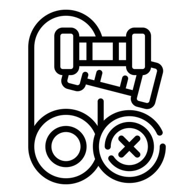 Sabah egzersiz ikonu ana hatları vektörü yok. Pasif yaşam tarzı. Sorunlu hasta