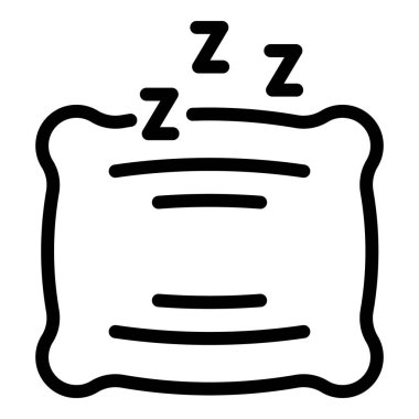 Kötü gece uykusu ikonu ana hatları vektörü. Pasif yaşam tarzı. Yetişkin kötü alışkanlığı.