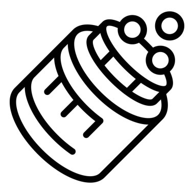 Fizzy uyuşturucu saksı ikonu ana hatları vektörü. Sağlık hizmetleri. Yardım kliniği davası