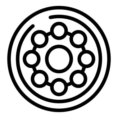 Duman dedektörü ikon ana hatları vektörü. Ateşi kontrol edin. Duman aracı dijital