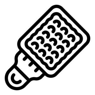 Banyo fırçası ikon ana hatları vektörü. Selülit önlüğü. Antioksidan vücut masajı