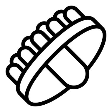 Antioksidan vücut fırçası ikon ana hatları vektörü. Şımarık spa gösterileri. Selülit önleyici masaj