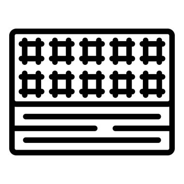 Wafer simgesi ana hatları vektörü. Tatlı kurabiyem. Hamur işi yiyecek şekeri