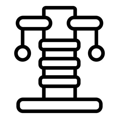 Sisal kedisi kule ikon ana hatlarını çiziyor. Taşaklı kedi sütun kaşıyıcısı. Kedi oyuncağı oynuyorum.