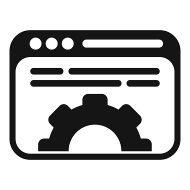 Api kodu simgesi basit vektör. php programını geliştir. Teknolojiyi izle