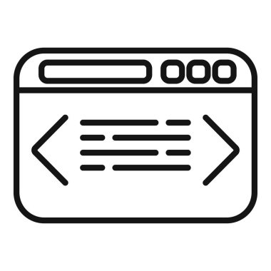 Api simgesi ana hat vektörü. Kodu geliştir. Bilgisayar yazılım monitörü