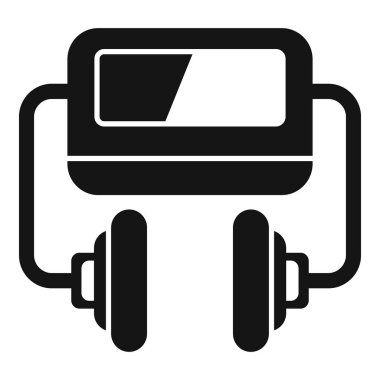 Otomatik defibrilatör simgesi basit vektör. Taşınabilir cihaz. Kalp krizi.