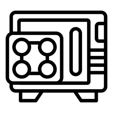 Bakeware kalıp ikonu ana hatları vektörü. Seramik fırına dayanıklı form. Mutfak gereçleri