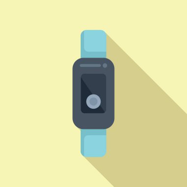 Fitness noktası bant ikonu düz vektör. Veri ağı. Koş cam sporu