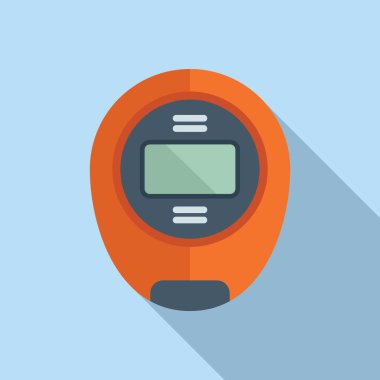 Sağlık ekipmanları teknisyen ikonu düz vektör. Dijital aktivite. Spor fitness bandı