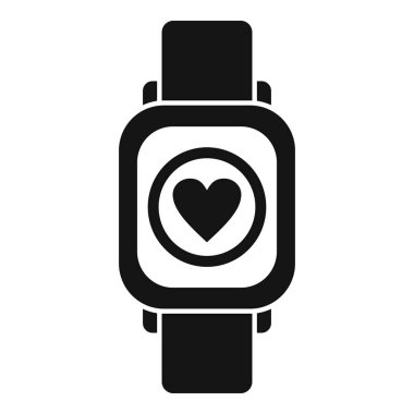 Modern egzersiz aleti simgesi basit vektör. Güvenlik eli sporu. Aygıt izleme uygulaması