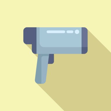 Hız radarı uyarı simgesi düz vektör. Araç gereçleri. Aygıt kontrolünü sınırla