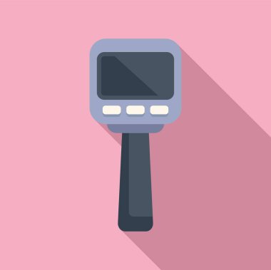 Hız radarı ikonu düz vektör. Flash silah limiti. Trafik kamerası