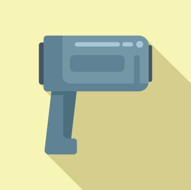 Modern hız radar ikonu düz vektör. Hız aracını sınırla. Kamera güvenlik sokağı