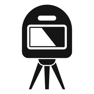 Şehir hız radar simgesi basit vektör. Bölge kontrol detektörü. Flaş tabancasını sınırla