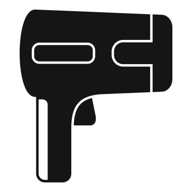 Elektronik hız radar simgesi basit vektör. Polis karşıtı yol. Bilet flaş aracı