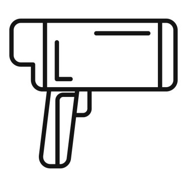 Hız radarı uyarı simgesi ana hat vektörü. Araç gereçleri. Aygıt kontrolünü sınırla