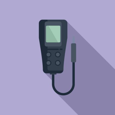 Ph metre aygıt kiti düz vektör simgesi. Toprak kimyası çözeltisi. Tıbbi deney