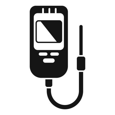 Biyoloji ph metre simgesi basit vektör. Su ölçeği kiti. Aygıt ölçüsü