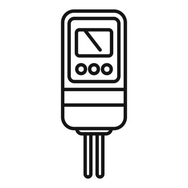 Kimyasal ph metre simgesi ana hat vektörü. Kontrol katı. Klinik taban çizelgesi