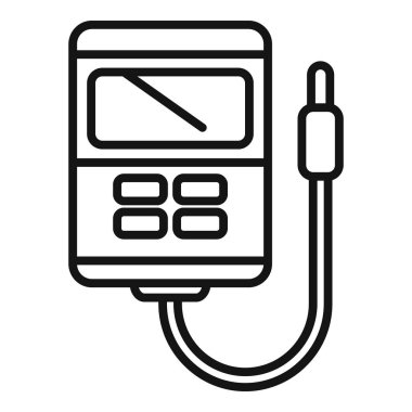 Biyoloji ph metre simgesi ana hat vektörü. Su ölçeği kiti. Aygıt ölçüsü