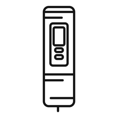 Dijital ph metre simgesi dış hat vektörü. Test kiti alkalisi. Klinik asidik