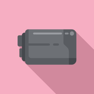 Daireler lazer metre ikonu düz vektör. Dijital ölçü. Tarayıcı aracı