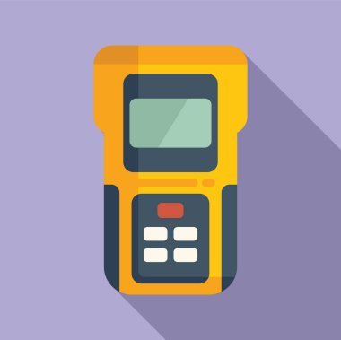 Su derin elektronik ikon düz vektör. Tanısal ekran elektriği. Birimler sensörü