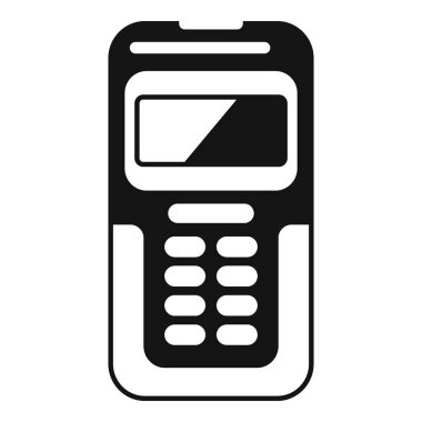 Tarayıcı lazer metre simgesi basit vektör. Elektrikli cihaz. Sistem modern aracı