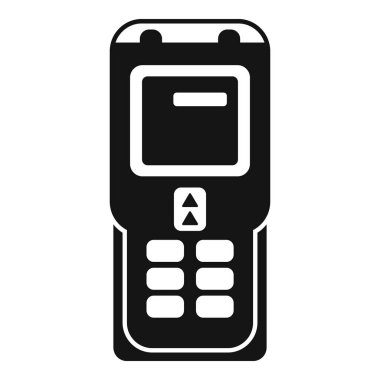 Lazer metre simgesini basit vektörle tut. Konut sensörü. Kızılötesi ekran elektriği