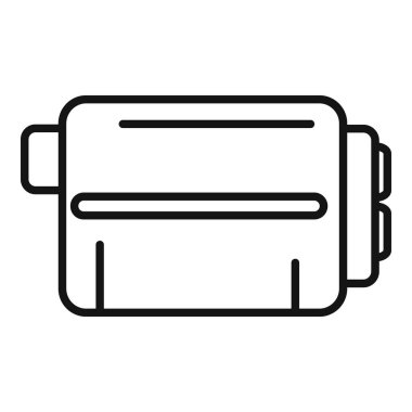 Lazer metre simge taslak vektörü oluşturun. Alet sistemi. Su derin dijital