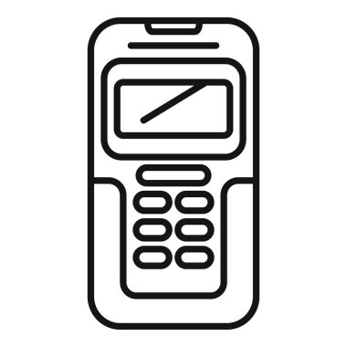 Lazer metre simgesi taslak vektörünü kullan. Konut sensörü. Kızılötesi ekran elektriği