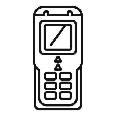 Lazer metre simgesi ana hatlarını ölç. Alet ekranı elektriği. Sistem aygıtı