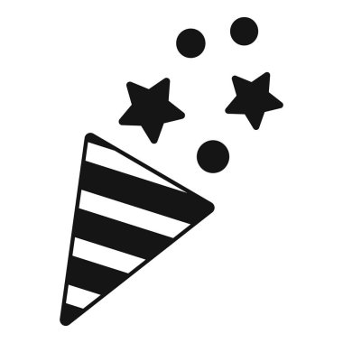 Olay planlayıcısı konfeti simgesi basit bir vektör. Düğün organizatörü. Zamanlama zamanı