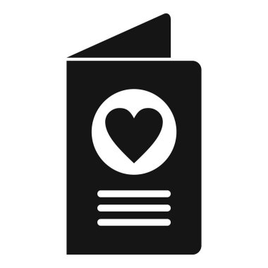 Davet mektubu simgesi basit bir vektör. Organizatör. Gelin dönemi