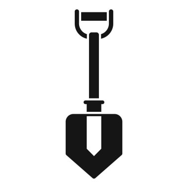 Kamp alanı kürek ikonu basit vektörü. Sağlıklı ev, rahatla. Tatil tatili