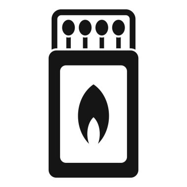 Kamp alanı eşleştirme kutusu basit vektörü. Turist ekipmanları. Tatil tatili