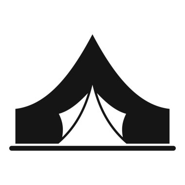 Kamp alanı tekstil çadırı simgesi basit bir vektör. Özgürlük turizmi. Tatil sporu