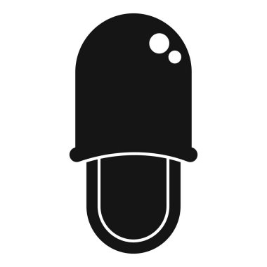 Ayaklı ev terliği simgesi basit bir vektör. Evin içinde bir ev. Ayakkabılar eğlenceli.