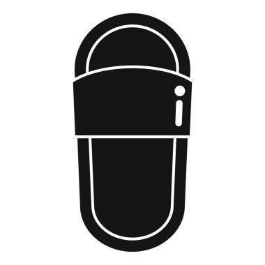 Garment ev terliği simgesi basit bir vektör. İç mekan giysisi. Günlük çizme