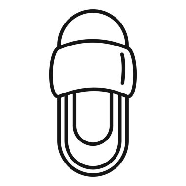 Kış terlikleri ikon ana hatları vektörü. Güzel ayaklar. Moda konforu