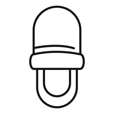 Samimi ev terlikleri ikon ana hatları vektörü. Yumuşak ayakkabılar. İç mekan moda.