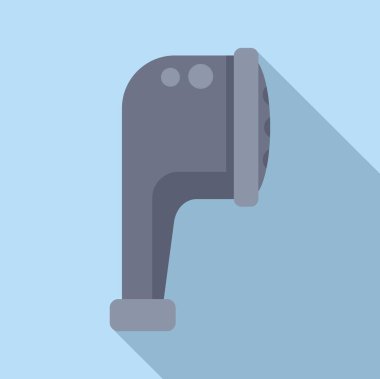 Boru yıkama başlığı simgesi düz vektör. Duş sıhhi. Islak banyo yıkama.