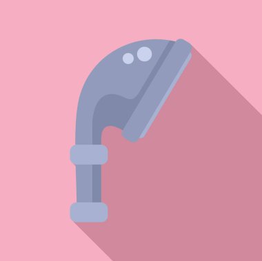 Duş başlığı simgesi düz vektör. Sprey kafa. Tuvalet.