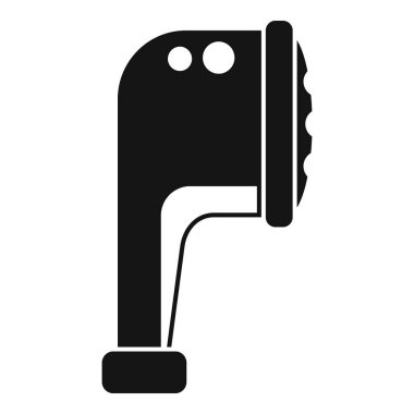 Boru yıkama başlığı simgesi basit vektör. Duş sıhhi. Islak banyo yıkama.