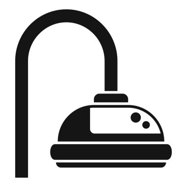 Tüplü sprey kafa simgesi basit bir vektör. Duş başlığı kaplıcası. Tuvalet temizliği.