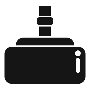 Metal fıskiye başlığı simgesi basit bir vektör. Duş başlığı. Banyo temiz.