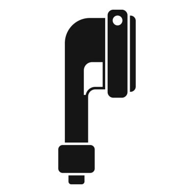 Tuvalet borusu simgesi basit vektör. Duş başlığı. Spa damlaları musluğu