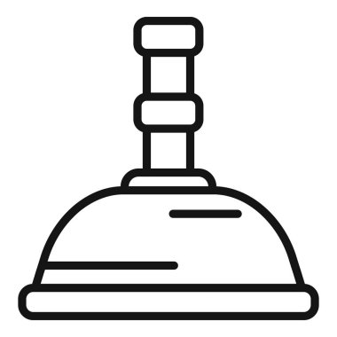 Banyo ikonu ana hatları vektörü. Yıkama spreyi. Temiz nesne tüp